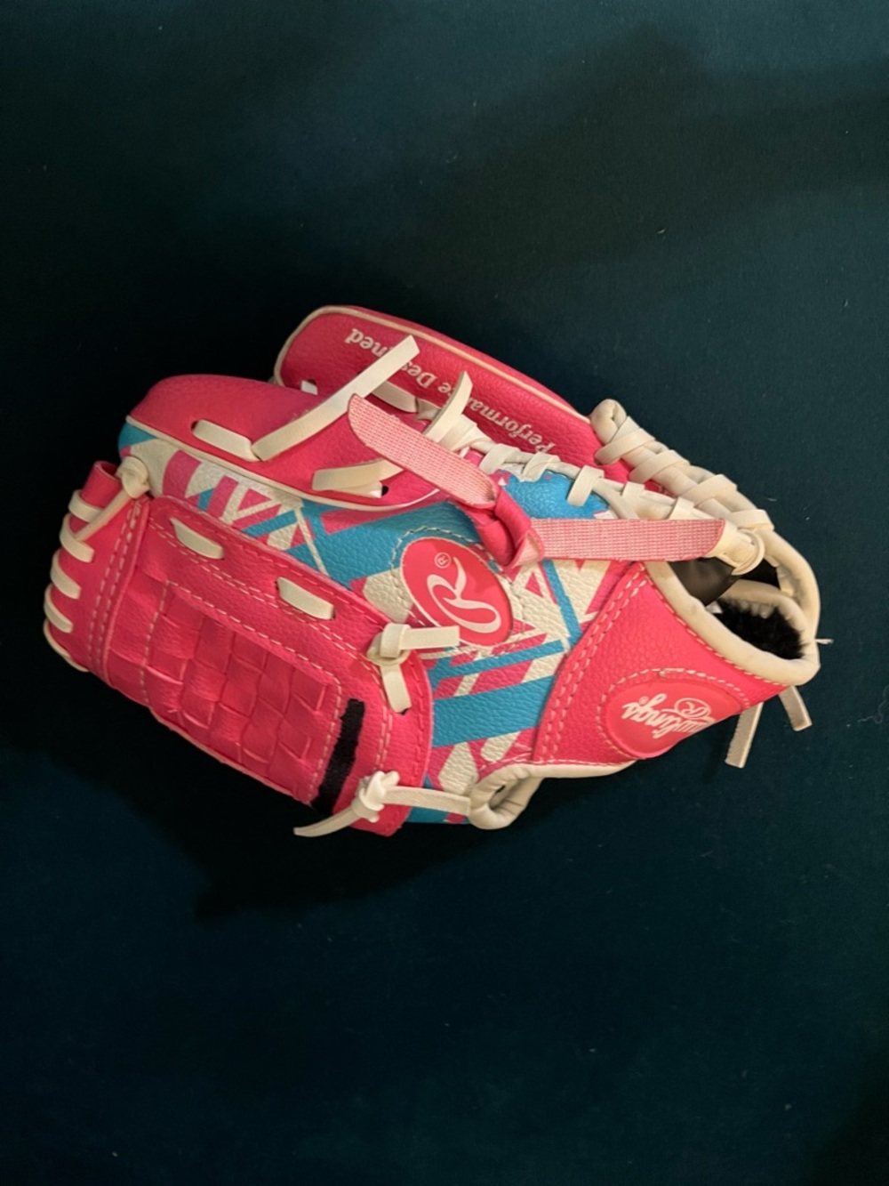 Rawlings Remix Pink & Blue Youth T-ball Baseball Softball Right Hand Throw Glove